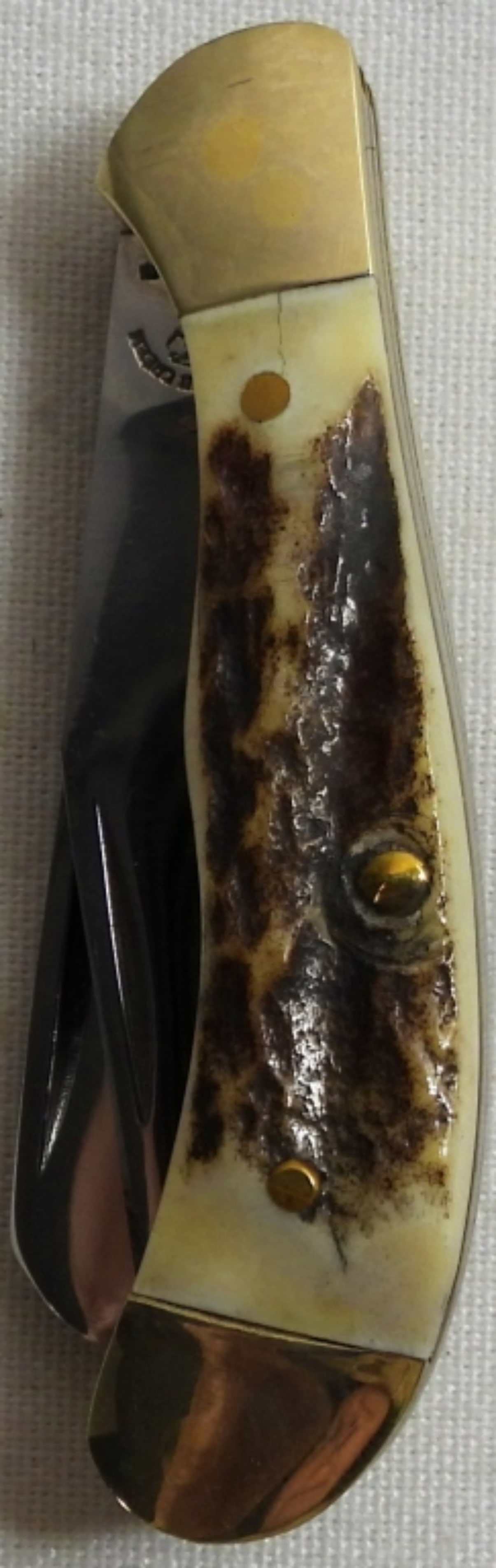 COPPERHEAD CREEK POCKET KNIFE: CHC 972DS, NEW IN BOX FOLDING 2.5" POCKET KNIFE COPPERHEAD CREEK BABY SADDLEHORN JIGGED BONE HANDLE