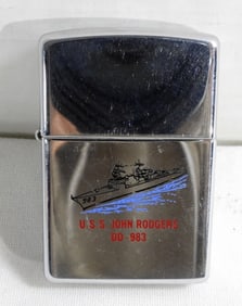 ZIPPO LIGHTER JOHN ROGERS DISTROYER