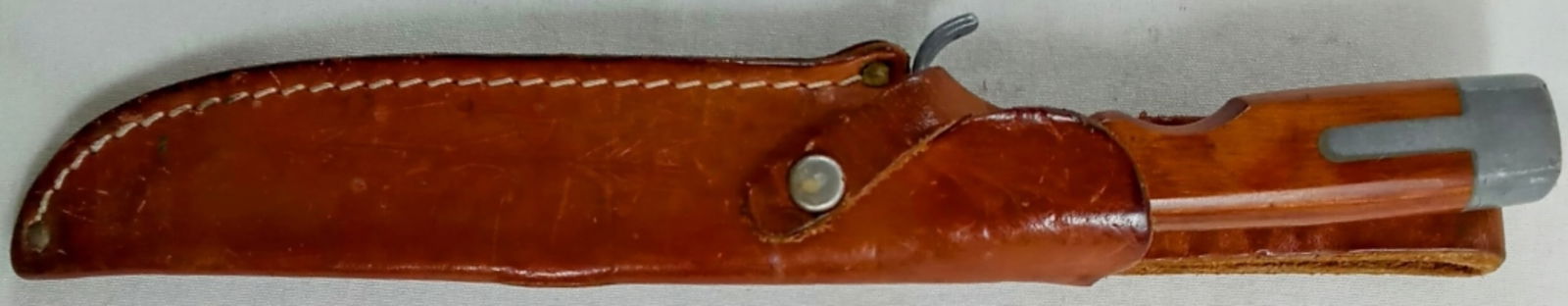 VINTAGE OLSON SURVIVAL KNIFE: #710 HC MI U.S.A.w/SHEATH