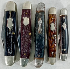 5 VINTAGE POCKET KNIVES