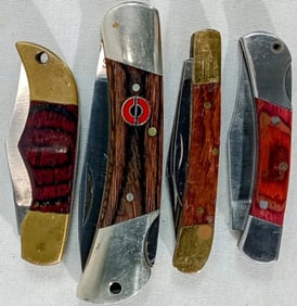 (4) NICE WOOD HANDLE KNIVES