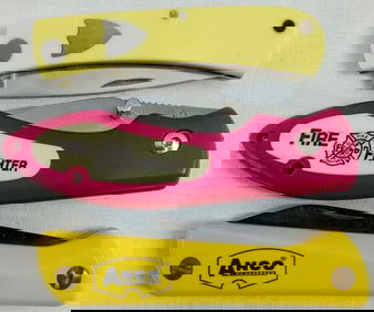 (3) SINGLE BLADE LOCK-BACK KNIVES