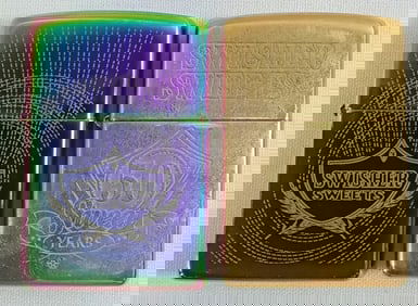 1 UNFIRED 1 FIRED SWISHER SWEET ZIPPO