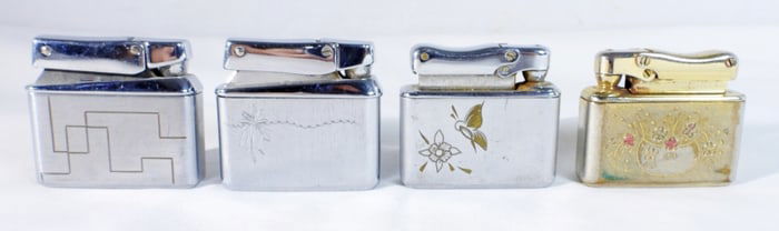 (4) VINTAGE KREISLER BUTAIN LIGHTERS
