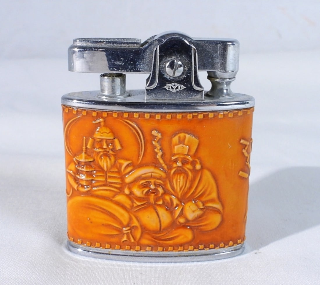 VINTAGE PRINCE LIFT ARM LIGHTER: UNTESTED NEVER FIRED ASIAN THEME