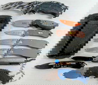 (8) MIXED LOT LOCKBACK POCKET KNIVES