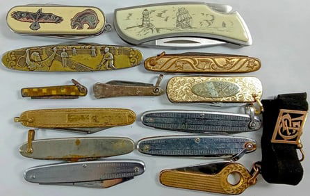 (13) MIXED LOT VINTAGE POCKET KNIVES