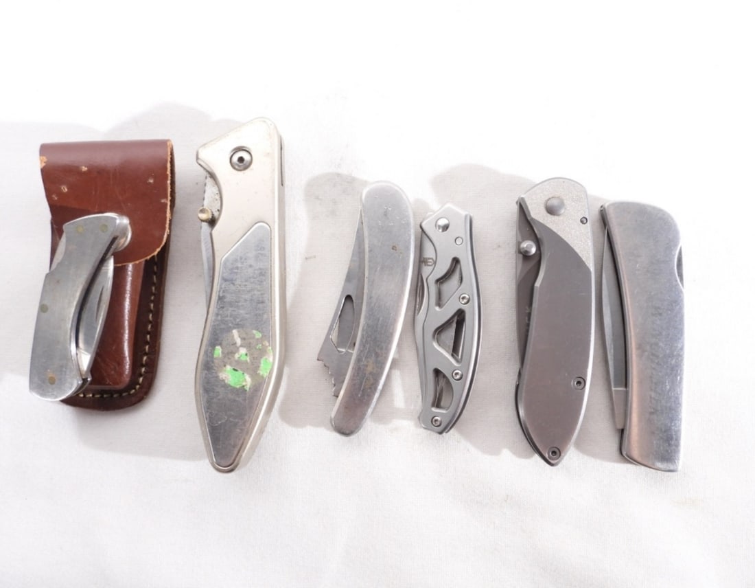 (6) LOCK BACK POCKET KNIVES MIXED LOT (1 of 3)
