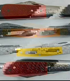 (4) DOUBLE BLADE POCKET KNIVES