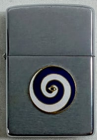 1972 FIRED EVIL EYE SPIRAL ZIPPO