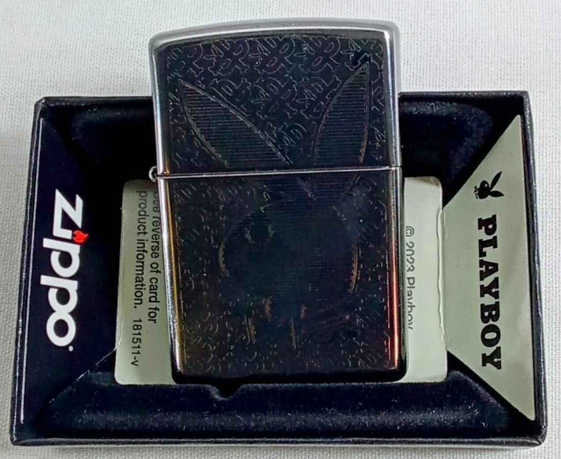 2022 SEALED PLAYBOY BUNNY ZIPPO: IN IT ORIGINAL BOX ZIPPO BOX,
