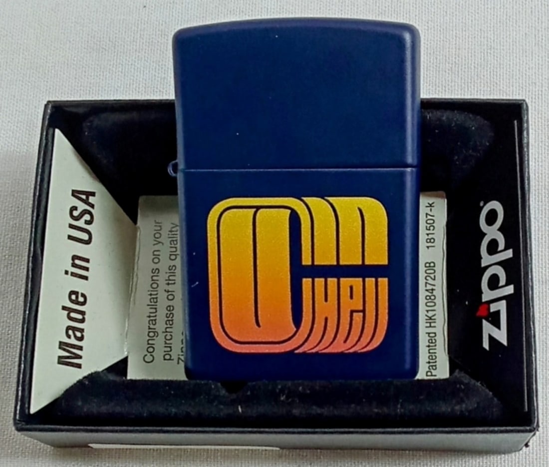 2021 ALEXANDER PREF " C U IN HELL" ZIPPO: MATTE NAVY, IN A ZIPPO BOX, 2021, DOUBLE SIDED WITH "C U IN HELL"