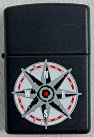 1997 UNFIRED BLACK MATTE COMPASS ZIPPO