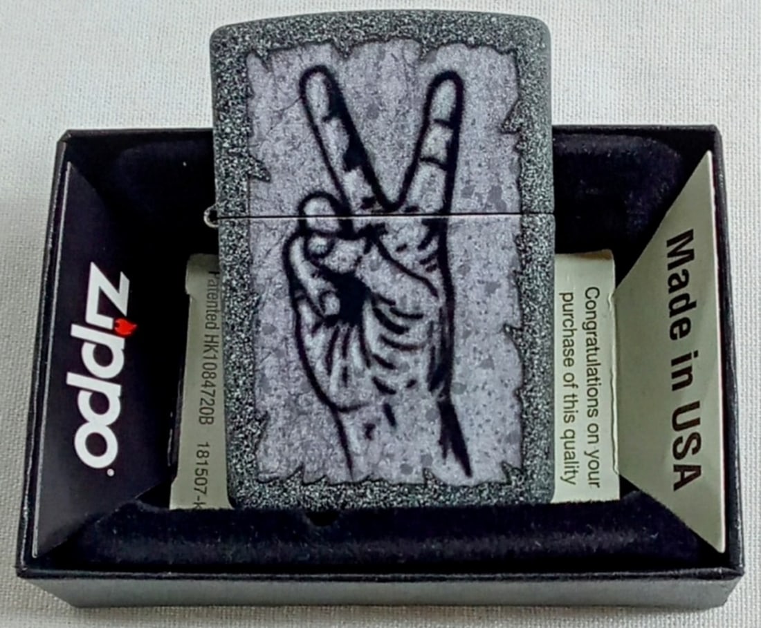 2021 SEALED GRAFFITI PEACE ZIPPO: IN A ZIPPO BOX, 2021, SEALED