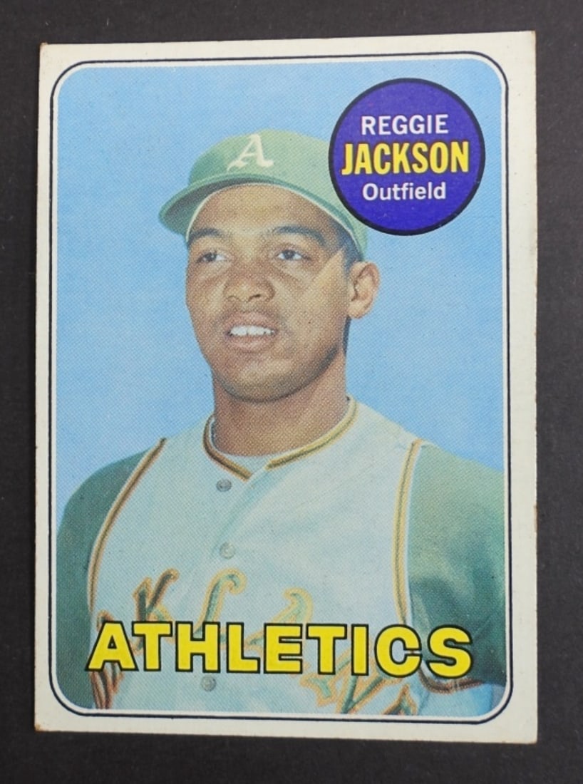 1969 TOPPS #260 Reggie Jackson Oakland A's: VG or better, TOPPS 1969 #260 Reggie Jackson, Oakland A's