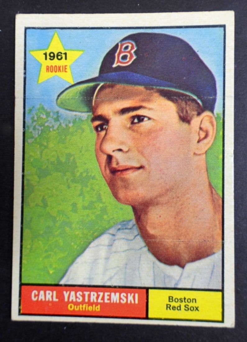 1961 TOPPS #287 Carl Yastrzemski: G/VG 1961 TOPPS, #287 Carl Yastzemski, Boston Red Sox