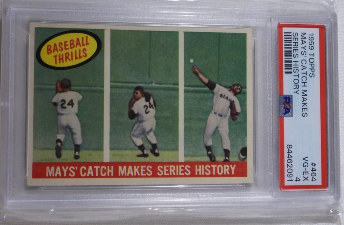 PSA 1959 Topps Mays Catch Makes Series History (1 of 2)