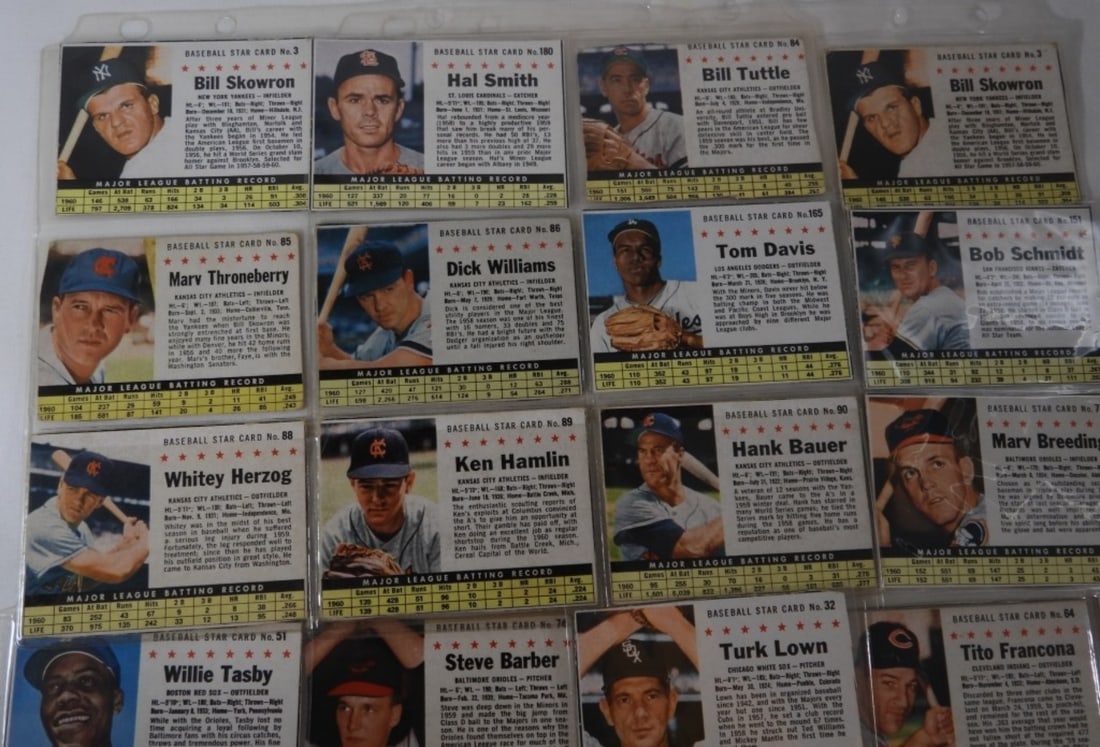 (143) 1961 Post Cereal Box Baseball Cards (1 of 20)