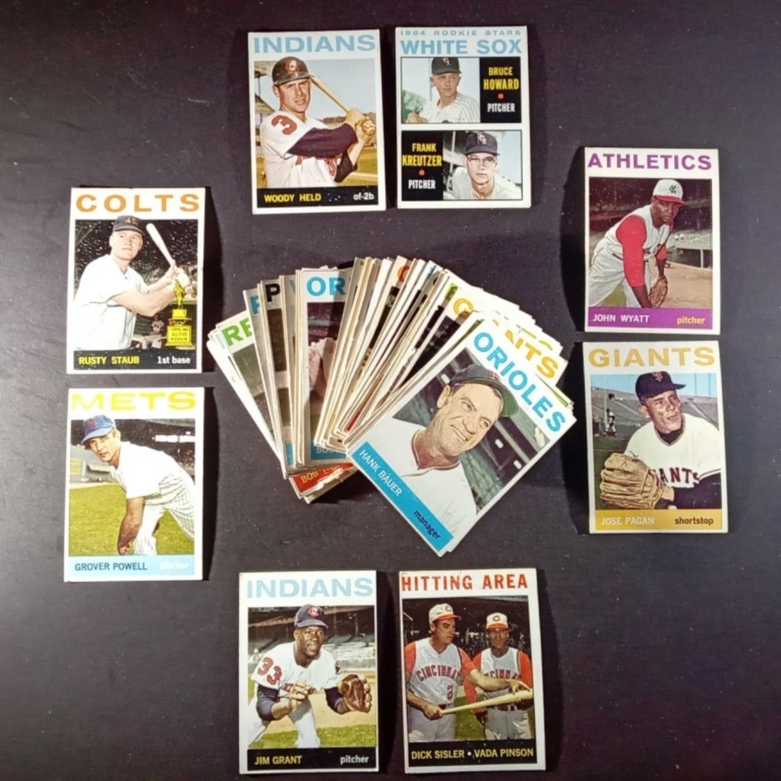 (50) 1960's Topps Mixed Lot Baseball Cards (1 of 2)