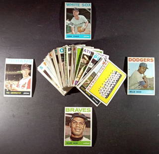 (50) 1960's Topps Mixed Lot Baseball Cards: May have duplicates, 1960's Topps vintage mixed lot, Mixed conditions