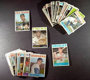 (50) 1960's Topps Mixed Lot Baseball Cards: May have duplicates,1960's Topps vintage mixed lot, Mixed conditions