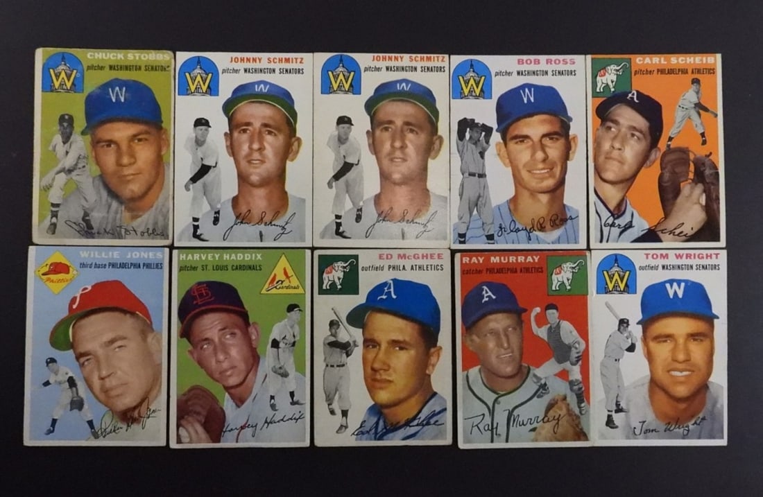 (10) 1954 Topps Cards (1 of 2)