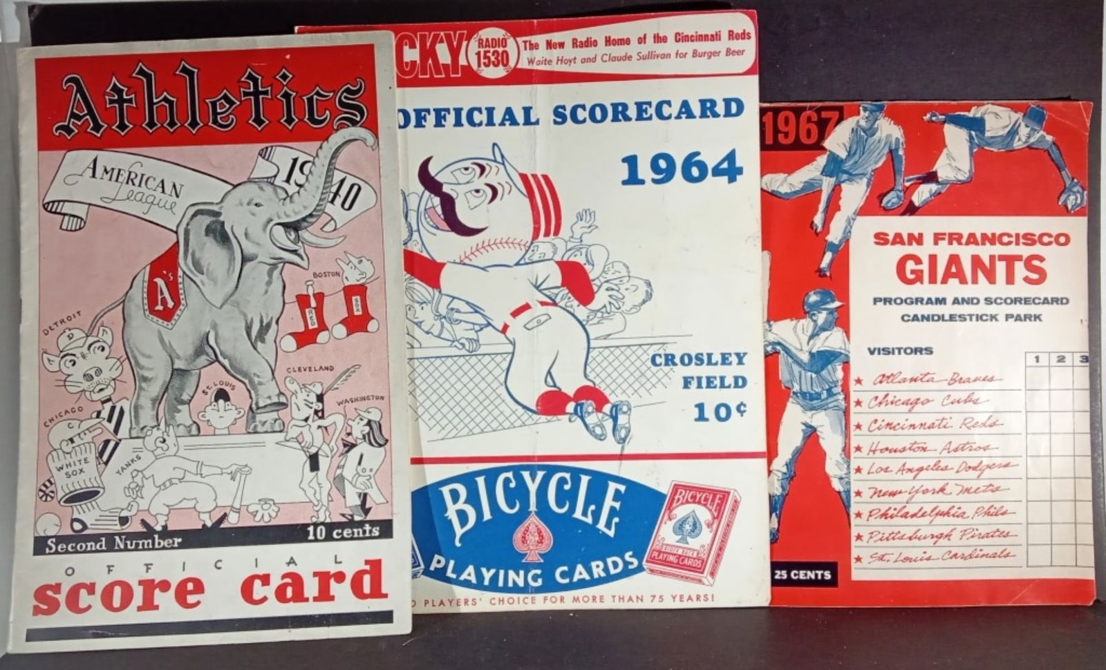 (3) Vintage Official Baseball Score Cards (1 of 7)