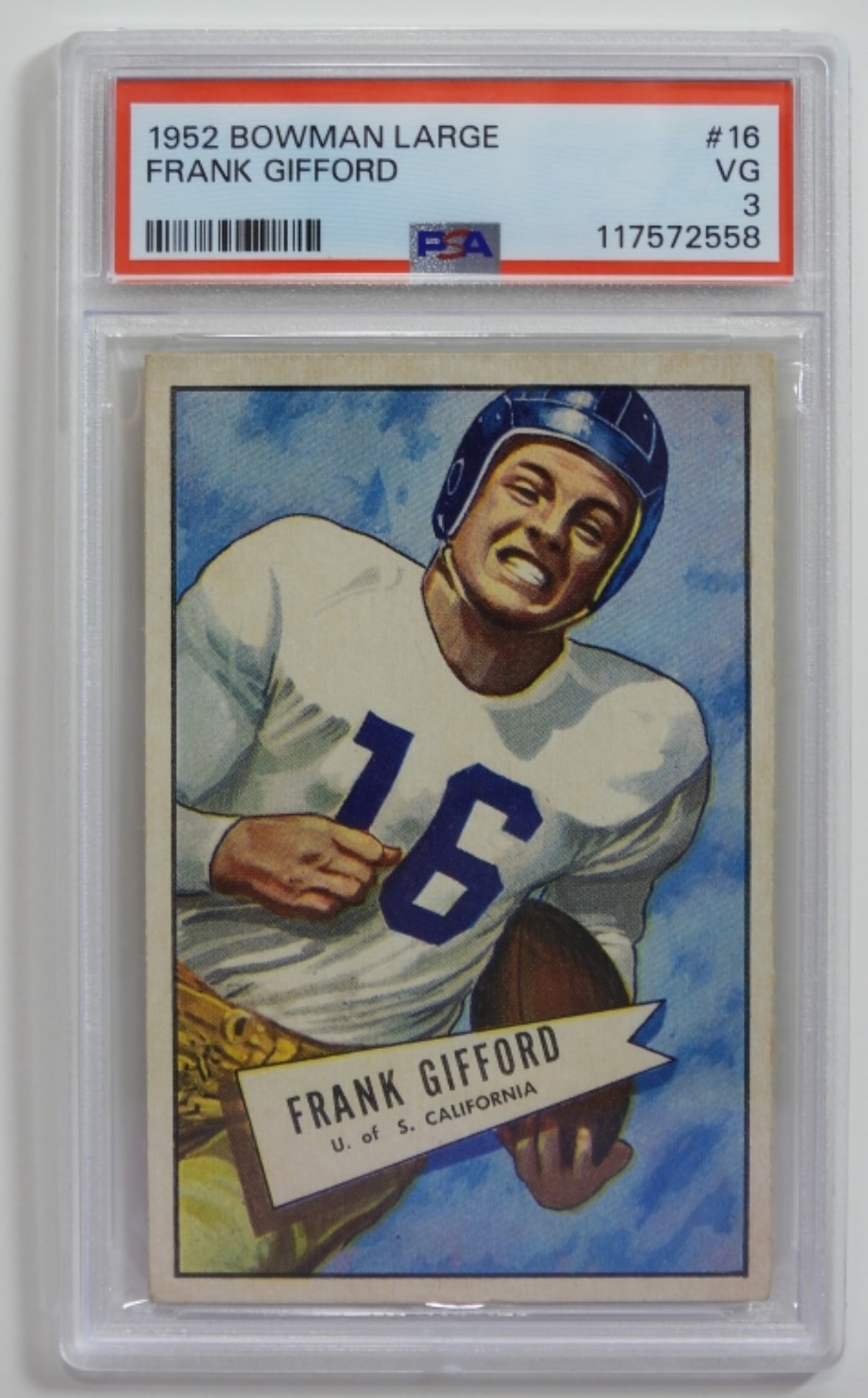 1952 Bowman Large  Frank Gifford #16 PSA 3 (1 of 2)