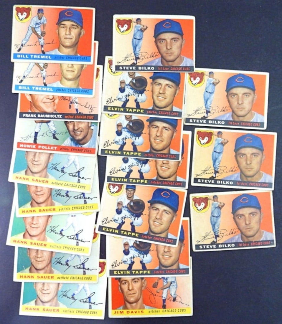 (19)1955 Topps Chicago Cubs Cards (1 of 3)