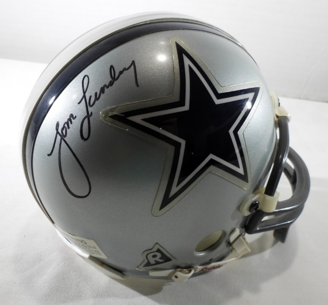 Tom Landry Autographed Mini Helmet (1 of 7)