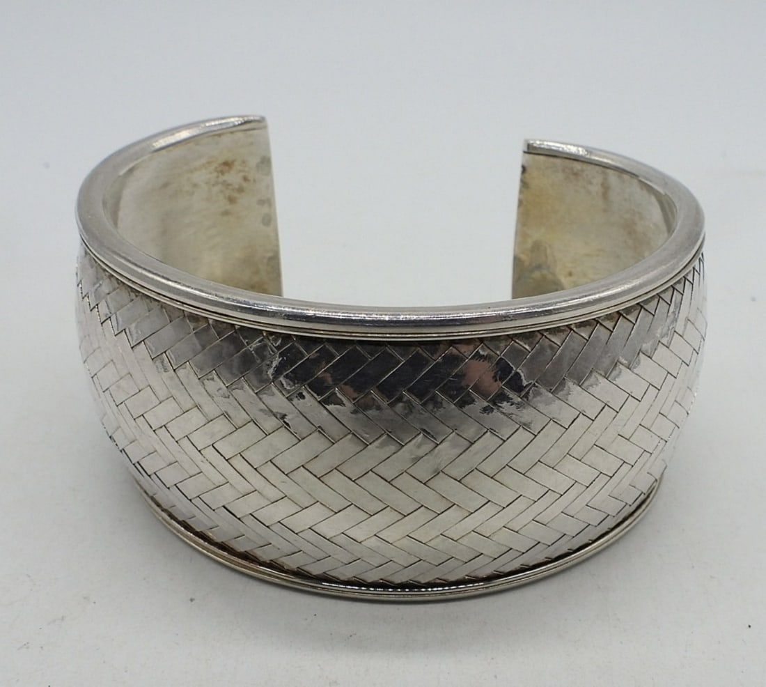 LARGE STERLING CUFF BRACELET (1 of 4)