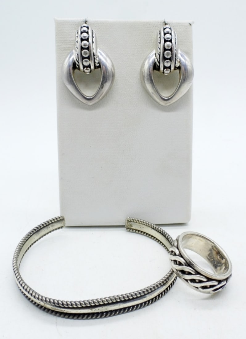 STERLING FIDGET RING, EARRINGS + (1 of 4)
