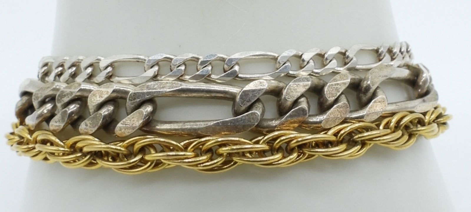 (3) STERLING CHAIN LINK BRACELETS (1 of 2)