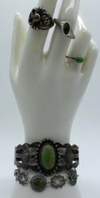 GREEN TURQUOISE 925 SET