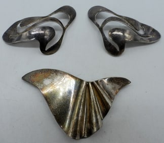 TAXCO BROOCH & 925 EARRINGS