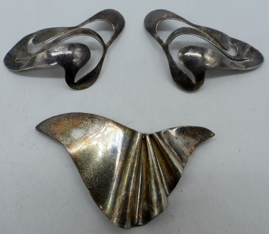 TAXCO BROOCH & 925 EARRINGS (1 of 4)