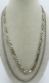 (2) STERLING CHAIN NECKLACES