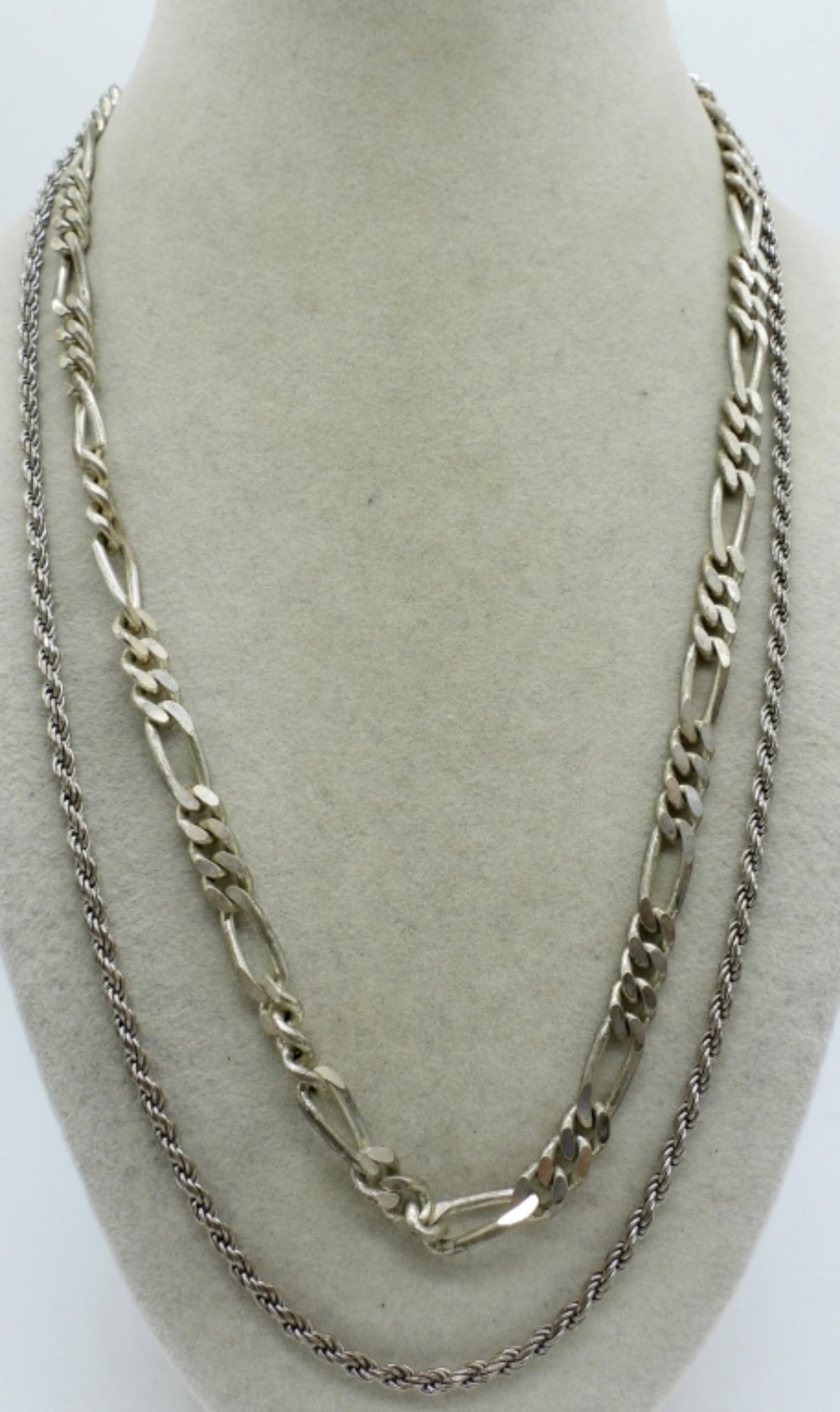 (2) STERLING CHAIN NECKLACES (1 of 3)