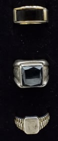 (3) STERLING FASHION RINGS