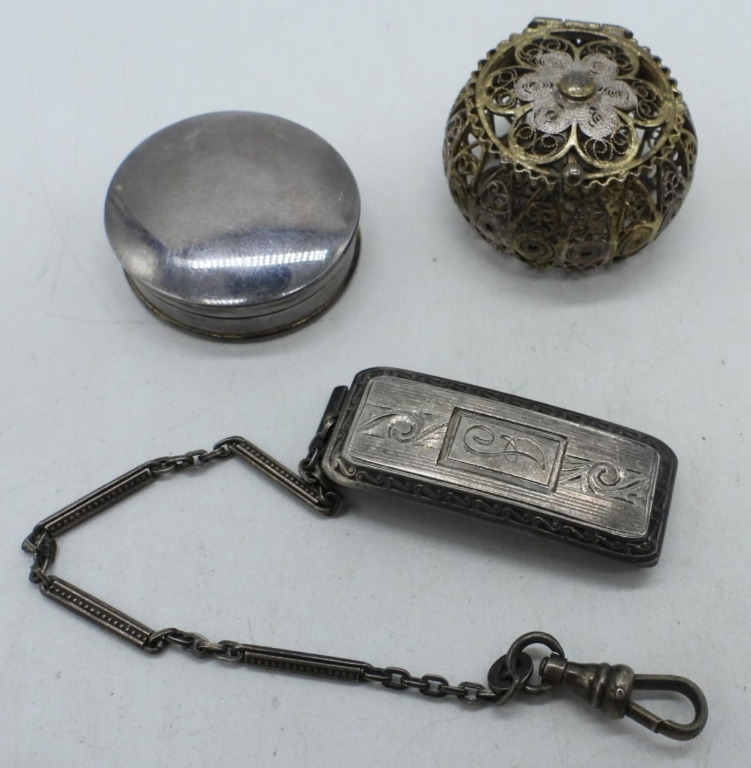 925 PILL BOX, WADSWORTH TIE CLIP (1 of 4)