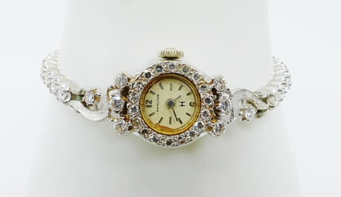HAMILTON 14K 60 DIAMOND WATCH