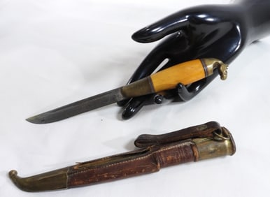 Finland Brass Horse Head Puukko Knife