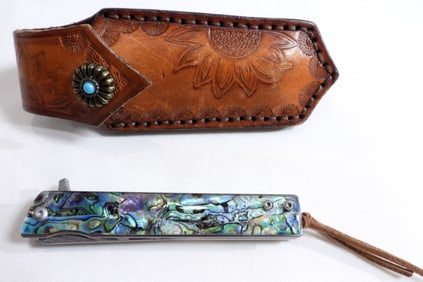Valknut Damascus Pocket Knife