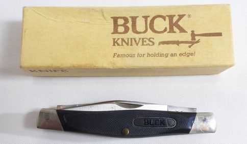 Buck Black Stockman Pocket Knife
