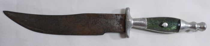 Handmade Mexican Bowie Knife Etched Blade