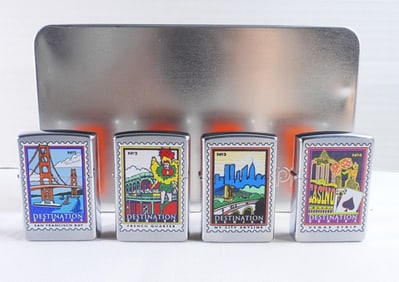 Sealed Zippo Destination Series No 1-4