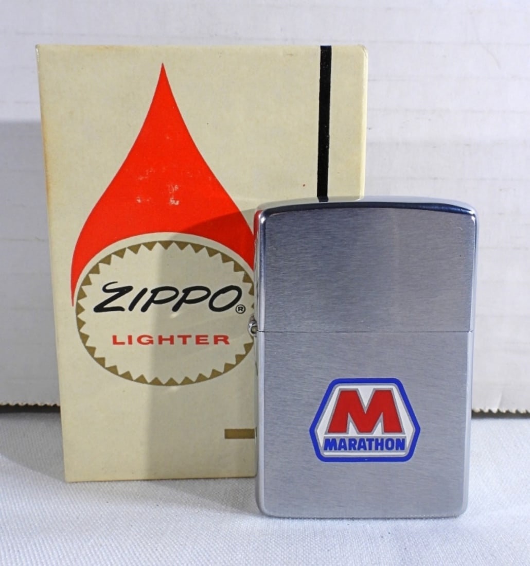 1976 Unfired Zippo Marathon: In a box, unfired