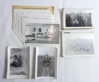 92 Black & White Army Photos / Postcards