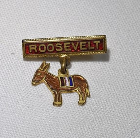 Roosevelt Donkey Campaign Pin
