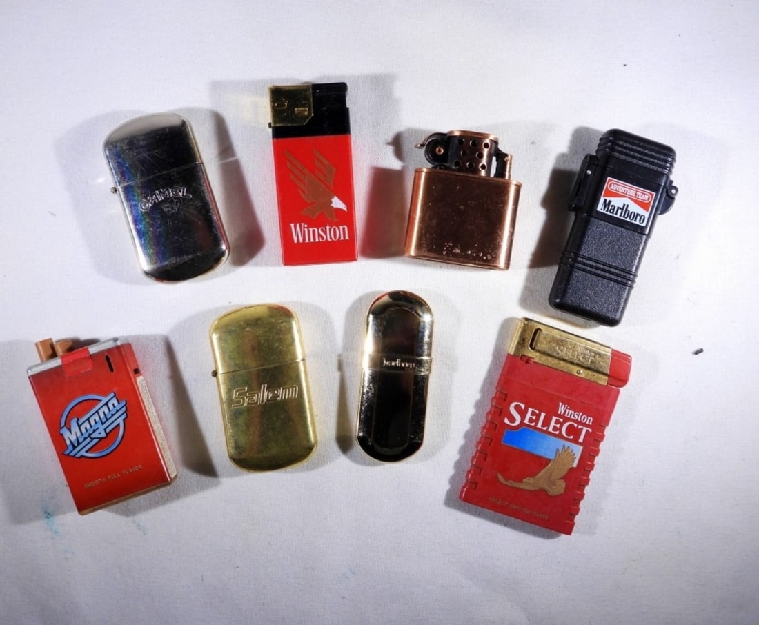 (8) Cigarette Branded  Lighters (1 of 2)